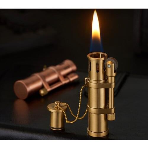 New Classic Retro Kerosene Tanker Flint Metal Personality Creative Windproof Lighter For Collecting Gifts Camping Flint Lighter