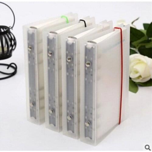 New Simple Notebook loose-leaf Ring Binder Diary Plan Cover Stationery Plastic Clip Folder Classic Transparent A4/A5/A7