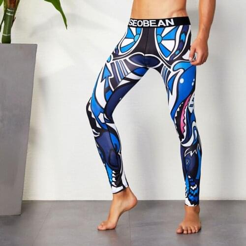 Seobean Brand Sexy Mens Long Johns Pants Thermal Underwear Cotton Fashion Male Sleepwear Gyms Fitness Breathable Winter Clothes