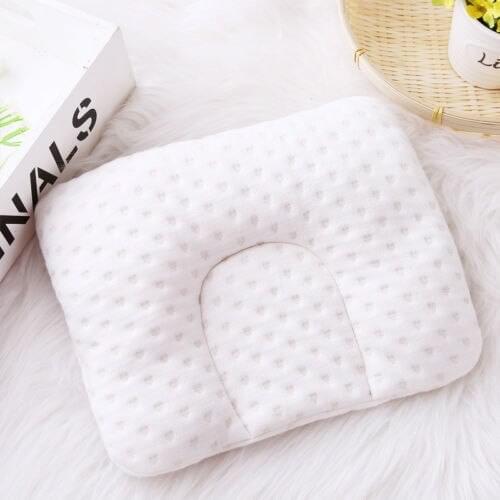 Baby Infant Newborn Pillow Flat Head Sleeping Positioner Support Cushion Prevent Solid White sofe