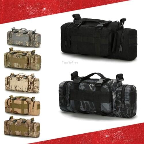 Outdoor Hiking Crossbody Bags 600D Waterproof Nylon Military Tactical Waist Bags Army Hunting Shooting Training Shoulder Bags
