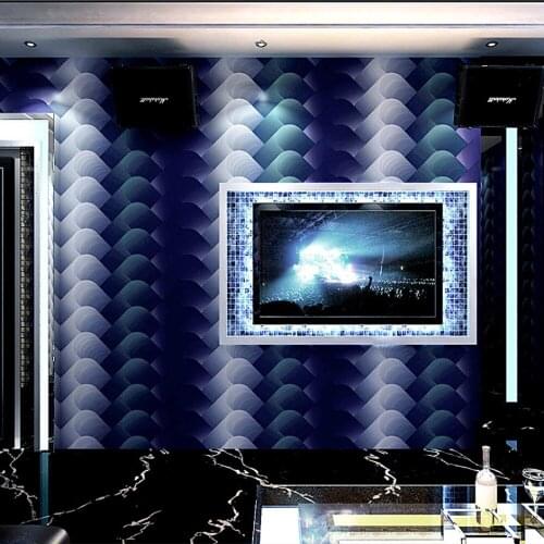 Q QIHANG Modern Style 3D Personality Colorful Ballroom KTV/bar PVC Wallpaper Roll 5.3m2