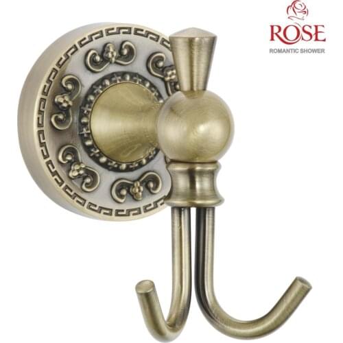 ROSE Hook Wall, double hook, mount on the wall, brass hook, key chain on the wall, wall mounted holder,hook for clothes RG1021Q