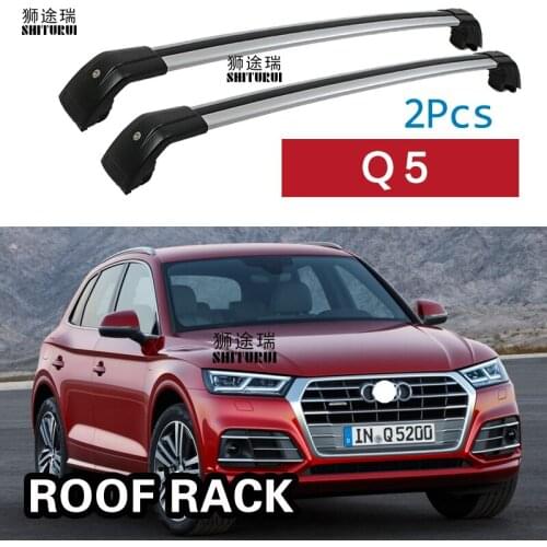 SHITURUI 2Pcs Roof Bars for Audi Q5 5door SUV 2008 - 2020 Aluminum Alloy Side Bars Cross Rails Roof Rack Luggage Carrier