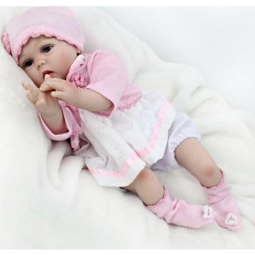 Toy doll silicone Newborn Doll Realistic 55cm Simulation Baby Reborn Doll Look Real Fake girl Baby Toy For Kid Xmas Gifts bebe