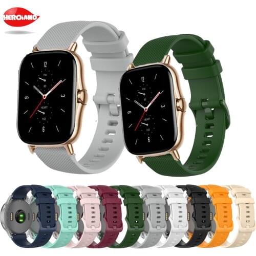 Silicone Wrist Band Strap For Huami Amazfit GTS 2 / Mini Smart Watch Band Sport Bracelet For Xiaomi Amazfit Bip S/U / Pro / GTR