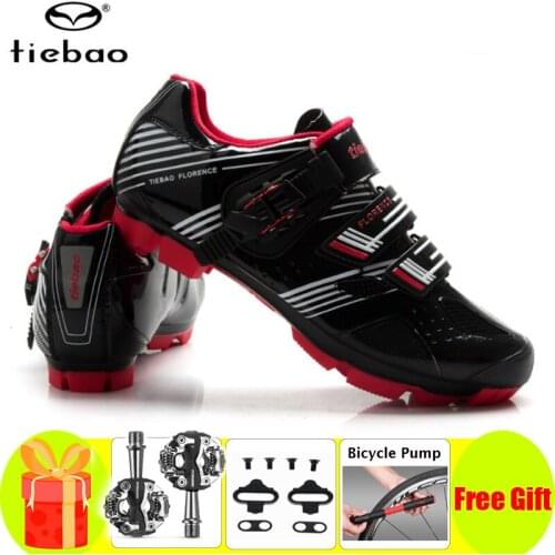 Tiebao Cycling Shoes Men Sapatilha Ciclismo Mtb Pedal Cleats Mountain Bicycle Riding Sneakers Non-slip Zapatos De Ciclismo