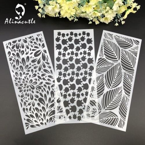 Vintage Slimline PET Stencils For Painting Scrapbook Coloring Embossing Album Handmade Card Decorative Card Template Alinacutle