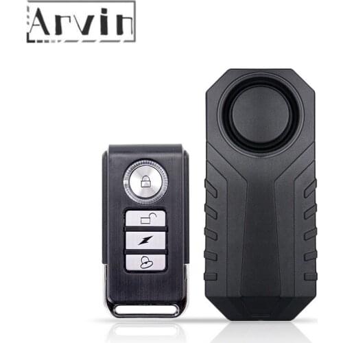 Waterproof remote control bicycle electric car motorcycle safety anti-lost reminder vibration sensor warning alarmr