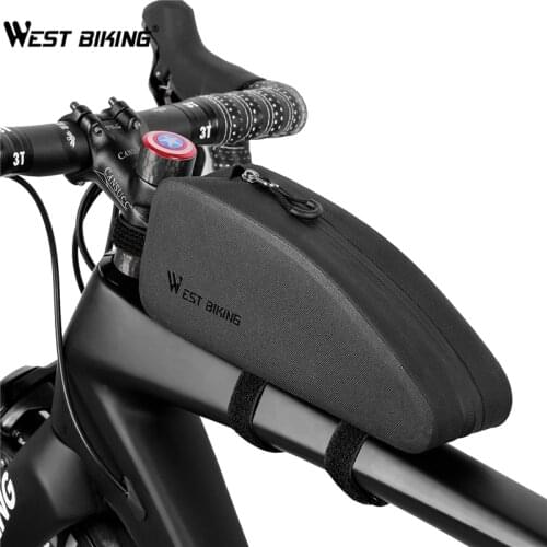 WEST BIKING Bicycle Bag Waterproof MTB Road Bike Panniers Front Frame Basket Cycling Accessories Handlebar Triangle Bike Bags