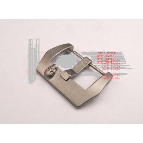 Foging Skull Watch Clasp 18mm 20mm 22mm 24mm Silver Stainless Steel Brushed Watch Accessories Watchbands Strap Pin Buckle