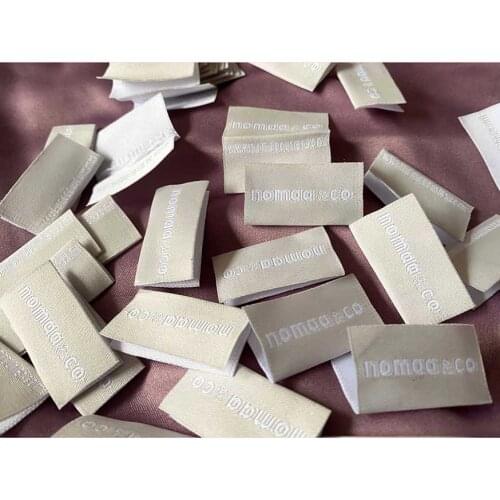 Custom High density Clothing Tag Woven Label main label damask label Embroidery Tags for Garment Bags DIY Sewing Accessories