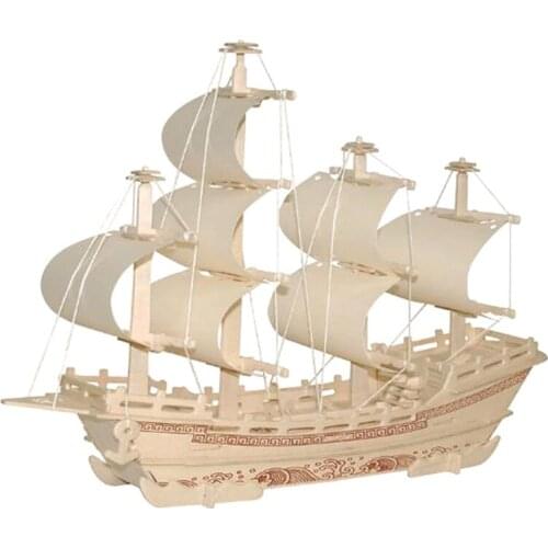 1PC 3D Wooden Sailboat Ship Kits Home DIY Model Home Decoration Boat Best Birthday Gift For Kids