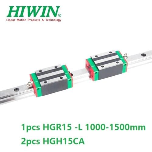 1pcs Original Hiwin linear rail guide HGR15 1000mm 1100mm 1200mm 1300mm 1400mm 1500mm +2pcs HGH15CA Or HGW15CA(HGW15CC) Blocks