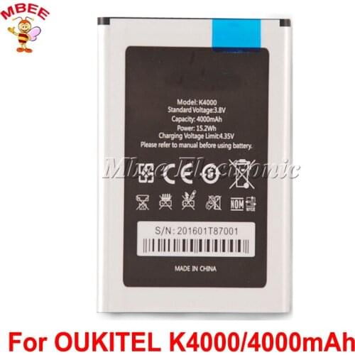 10PCS/LOT For Oukitel K4000 Battery Bateria Accumulator AKKU 4000mAh