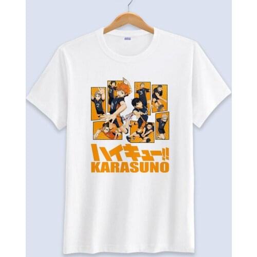 2020 New Haikyuu!! Cosplay T Shirt Haikyuu!! Shoyo Hinata Tobio Kageyama Summer T-Shirt Cartoon Top Tee Casual tshirt Costume