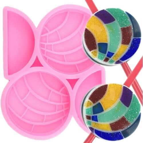 3D Volleyball Straw Topper Silicone Mold DIY Craft Keychain Epoxy Resin Molds Cookie Baking Jelly Candy Chocolate Fondant Moulds