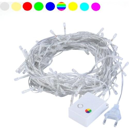 50pcs String Light 10M 100 LED Christmas Wedding Party Decoration Lights AC 110V 220V outdoor Waterproof led lamp