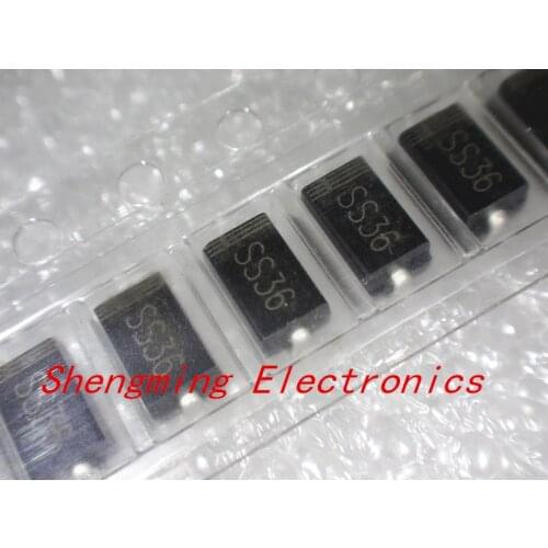 500PCS SS36 SR360 3A 60V SMA DO-214AC SMD Schottky diode