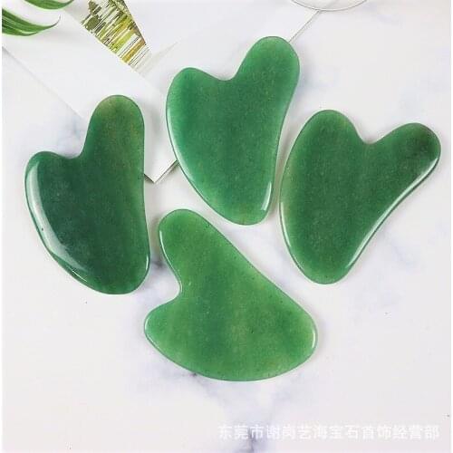Aventurine Massage Gua Sha Tool Face Care Body Eye Crystal Mineral Stone Massager Health Skin Beauty Lifting And Firming Detox