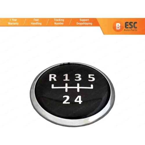 ESC EDP580 5 Speed Gear Knob Emblem Cap Replacement Decal Trim Badge for VW Audi Seat