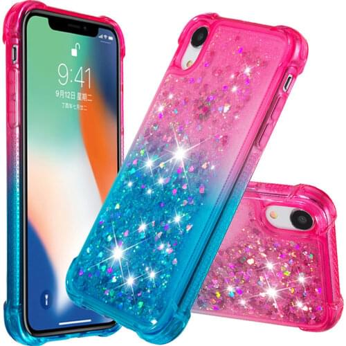Glitter Case for iphone X XR XS MAX Cover Girls Women Cute TPU 6 6s 7 8 Plus Case Floating Liquid Quicksand Protective Shell