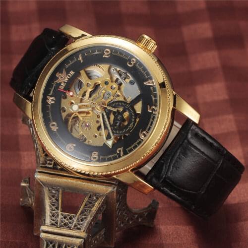 Relogio masculino SEWOR Top Brand Luxury Men Watches Gold Skeleton Automatic Mechanical Watches Luxury Men Dress Watches Winner