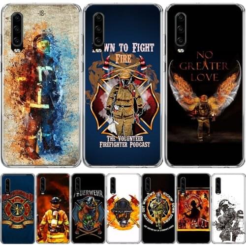Firefighter Heroes Fireman Luxury Cool Phone Case For Huawei Mate 30 20 10 P40 P30 P20 P10 Pro Lite P Smart Z Plus 2019 2018 Cov