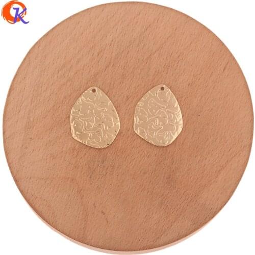 Cordial Design 40Pcs 19*25MM Jewelry Accessories/Hand Made/Irregular Coin Shape/Genuine Gold Plating/DIY Making/Earrngs Findings