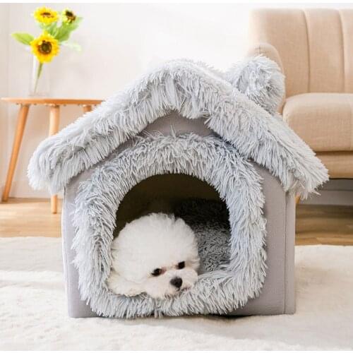 Luxury Pet Sofa Bed Soft Velvet Dog Bed Mat Cozy Cat Nest Puppy Kennel House Dog Bench Lounger Chihuahua Cushion Cama Perro