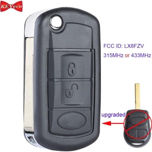 KEYECU for Land Rover Range Rover 2002 2003 2004 2005 2006 Upgraded Remote Key Fob 315MHz/ 433MHz FCC ID: LX8FZV
