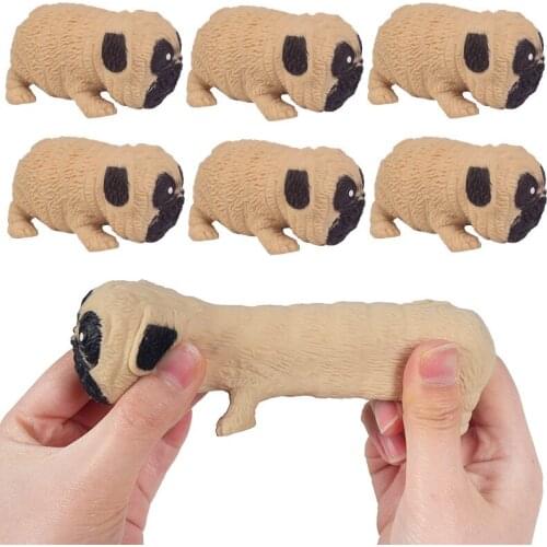 Creative Lala Pug Decompression Toys Pinch Dog Sand Elastic Stretch Deformation Vent Toy Novelty Animal Squeeze Toys Novelty