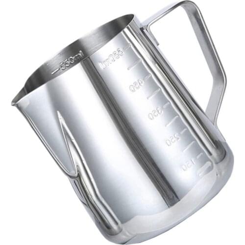 Stainless Steel Milk frothing Jug Coffee Pitcher Clear Scales Craft Coffee Latte Tool Cafe Gadgets