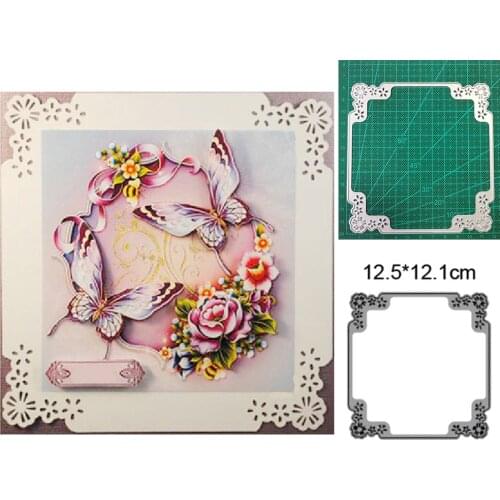 Square border Easter New year Christmas metal cutting diy photo album scrapbook card making embossing template decoration mold