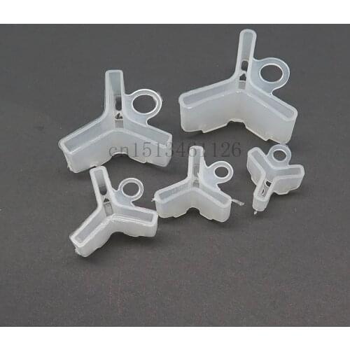 Minfishing 25 Pcs White Plastic Treble Hooks Sleeve Size 1#-5# Protective Fishhooks Good Fishing Hook Fishing Accessories