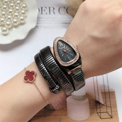 Cool Snake Bangle Watches Women Fashion Infinity Bracelet Watch Vogue Girls Brand Quartz Clock Religios Reloj Montre femme NW404