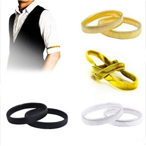 Arm Bands Wire Elastic Armbands For Bartender PAIR SILVER SLEEVE HOLDERS ARMBANDS STRETCH METAL SHIRT GARTERS Jewelry Bracelet