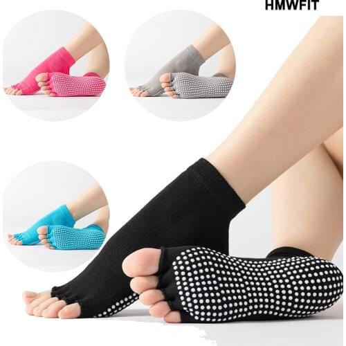 1Pair Yoga Socks Anti Slip Lady Gym Fitness Sports Pilates Sock Professional Slippers Dance Protector