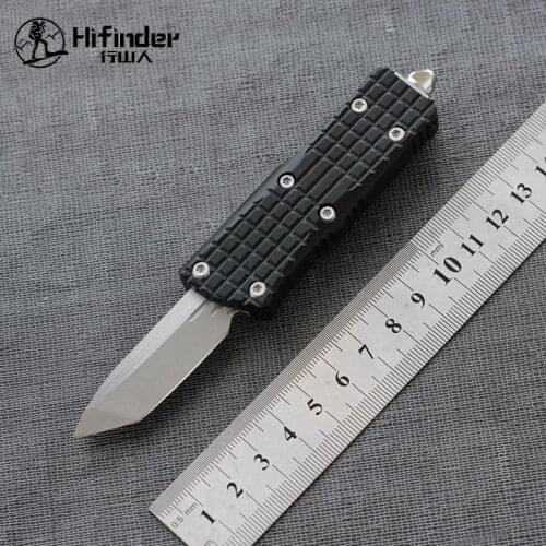 New Hifinder Mini knife D2 steel Blade back Aluminium handle Survival EDC outdoor camping Pocket Utility tool hunting knives