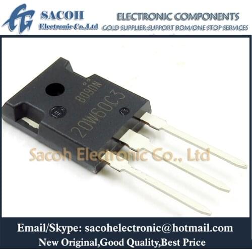 New Original 10PCS/Lot F20W60C3 20W60C3 20N60 or 24W60C3 or F20W503 31W60CP 35W60C3 47W60C3 60W60CP TO-247 20A 600V Power MOSFET
