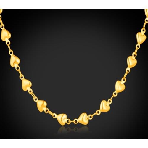 Heart Necklace Gold Color/ Stainless Steel Trendy Jewelry New Arrival Necklace For Women Accessories Sale GN348