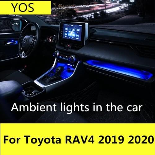Instrument Dashboard Panel Trim Atmosphere Light For Toyota RAV4 2019 Car Side Driver Instrument Lamp Strip For Toyota RAV4 2020