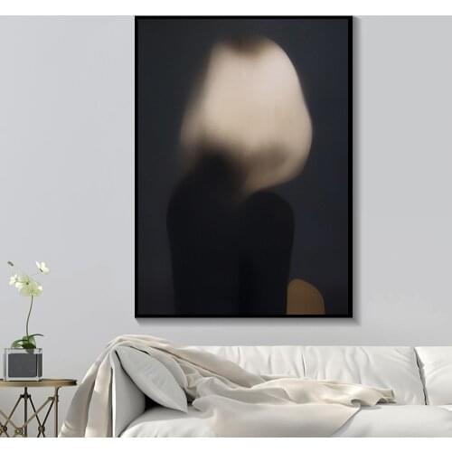 Nordic Modern Contracted Blur Blurry Abstract Character Posters Prints Canvas Pictures For Living Room Home Decoration Unframed