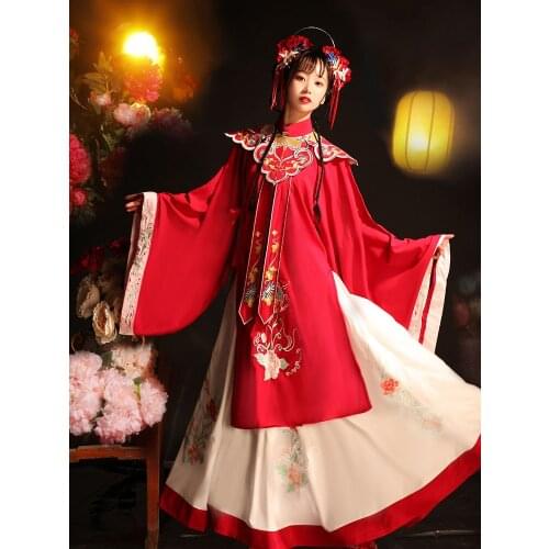 Wedding Clothing Embroidered Hanfu Chinese Traditional Han Dynasty Dance Wear Fairy Cosplay Ancient Princess Costume