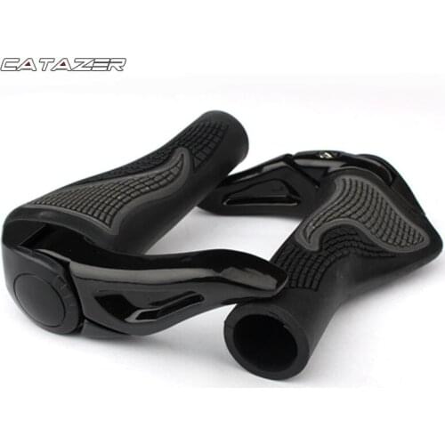 Cycling Mountain Bicycle/Bike Grips Handlebar Grips Handle Bar Grip End LOCK-ON Ergonomic Black White Bike Grips
