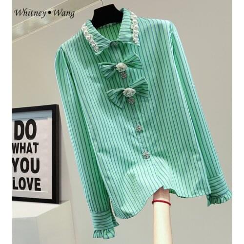 WHITNEY·WANG Women's Striped Shirts