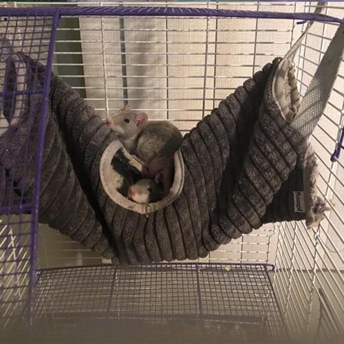 Winter Warm Hamster Tunnel Hammock for Small Animals Sugar Glider Tube Swing Bed Nest Sleeping Bed Rat Ferret Toy Cage Accessori