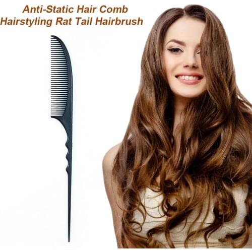 1PC Professional Salon Barber Anti-static Hair Styling Hairdressing Rat Tail Comb Hairbrush Moon Style Hair Comb