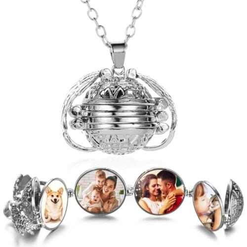 1Pcs Magic Expanding Photos Pendant Memorable Pendant Necklace With A Medallion Angel Wings Necklace With A Pendant Trendy Land