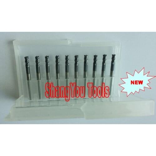 10pcs 3mm 4mm 4 Flutes Tungsten Square End Mills Spiral Bits Carbide CNC Endmill Router Bits